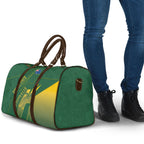 Australia Athletics Travel Bag Australian Flag Map Track Runner Silhouette Green Gold