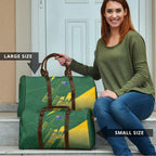 Australia Athletics Travel Bag Australian Flag Map Track Runner Silhouette Green Gold