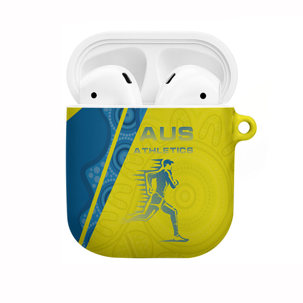 Australian Athletics AirPods Case Modern Indigenous Circle Pattern Sport Art