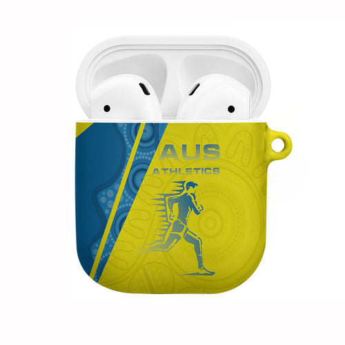 Australian Athletics AirPods Case Modern Indigenous Circle Pattern Sport Art