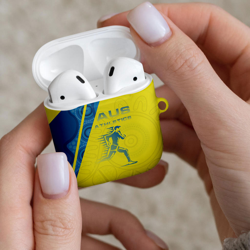 Australian Athletics AirPods Case Modern Indigenous Circle Pattern Sport Art