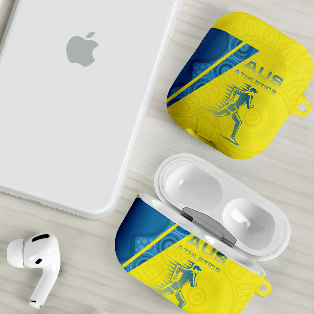 Australian Athletics AirPods Case Modern Indigenous Circle Pattern Sport Art
