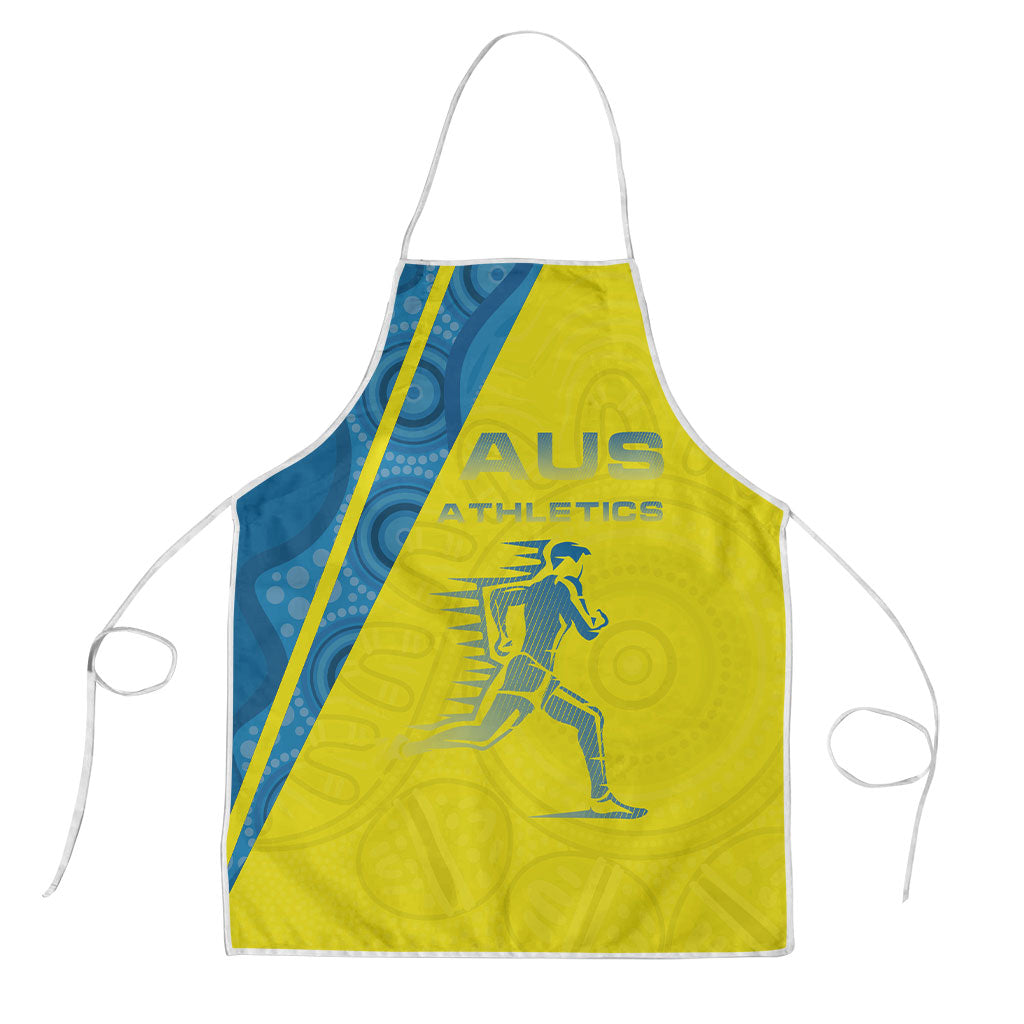 Australian Athletics Apron Modern Indigenous Circle Pattern Sport Art