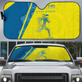 Australian Athletics Auto Sun Shade Modern Indigenous Circle Pattern Sport Art