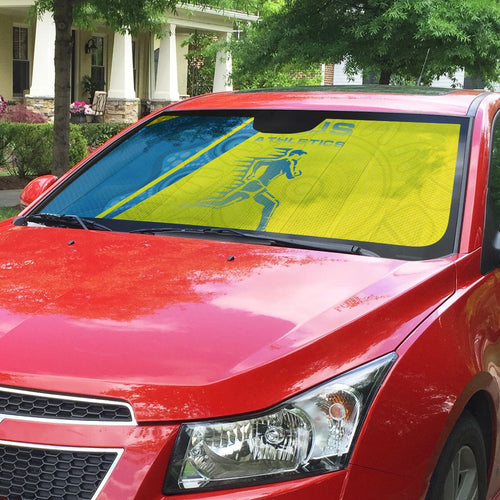Australian Athletics Auto Sun Shade Modern Indigenous Circle Pattern Sport Art
