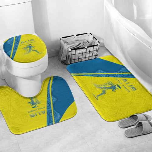 Australian Athletics Bathroom Set Modern Indigenous Circle Pattern Sport Art