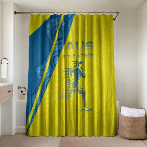 Australian Athletics Bathroom Set Modern Indigenous Circle Pattern Sport Art