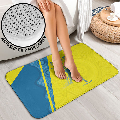 Australian Athletics Bathroom Set Modern Indigenous Circle Pattern Sport Art