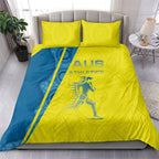 Australian Athletics Bedding Set Modern Indigenous Circle Pattern Sport Art