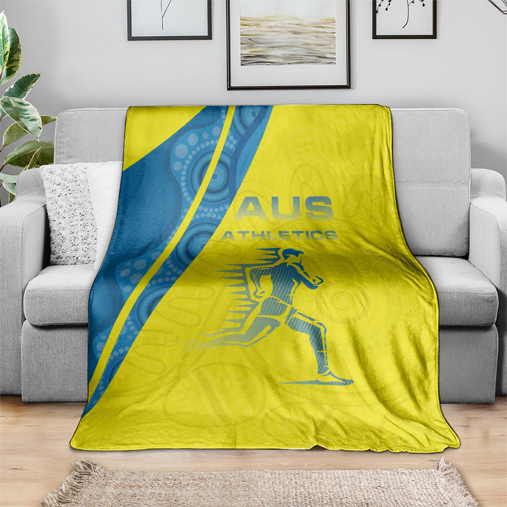Australian Athletics Blanket Modern Indigenous Circle Pattern Sport Art