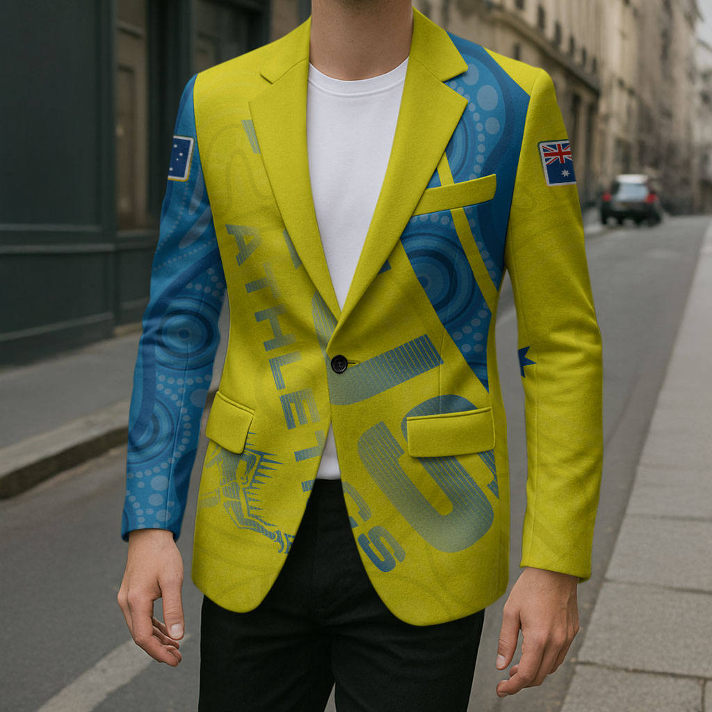 Australian Athletics Blazer Modern Indigenous Circle Pattern Sport Art