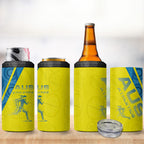 Australian Athletics 4 in 1 Can Cooler Tumbler Modern Indigenous Circle Pattern Sport Art
