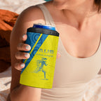 Australian Athletics 4 in 1 Can Cooler Tumbler Modern Indigenous Circle Pattern Sport Art