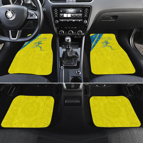 Australian Athletics Car Mats Modern Indigenous Circle Pattern Sport Art