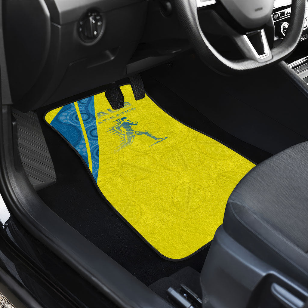 Australian Athletics Car Mats Modern Indigenous Circle Pattern Sport Art