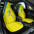 Australian Athletics Car Seat Cover Modern Indigenous Circle Pattern Sport Art