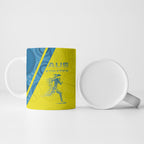 Australian Athletics Ceramic Mug Modern Indigenous Circle Pattern Sport Art