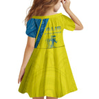 Australian Athletics Family Matching Mermaid Dress and Hawaiian Shirt Modern Indigenous Circle Pattern Sport Art