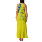 Australian Athletics Family Matching Tank Maxi Dress and Hawaiian Shirt Modern Indigenous Circle Pattern Sport Art