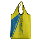 Australian Athletics Grocery Bag Modern Indigenous Circle Pattern Sport Art