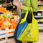 Australian Athletics Grocery Bag Modern Indigenous Circle Pattern Sport Art