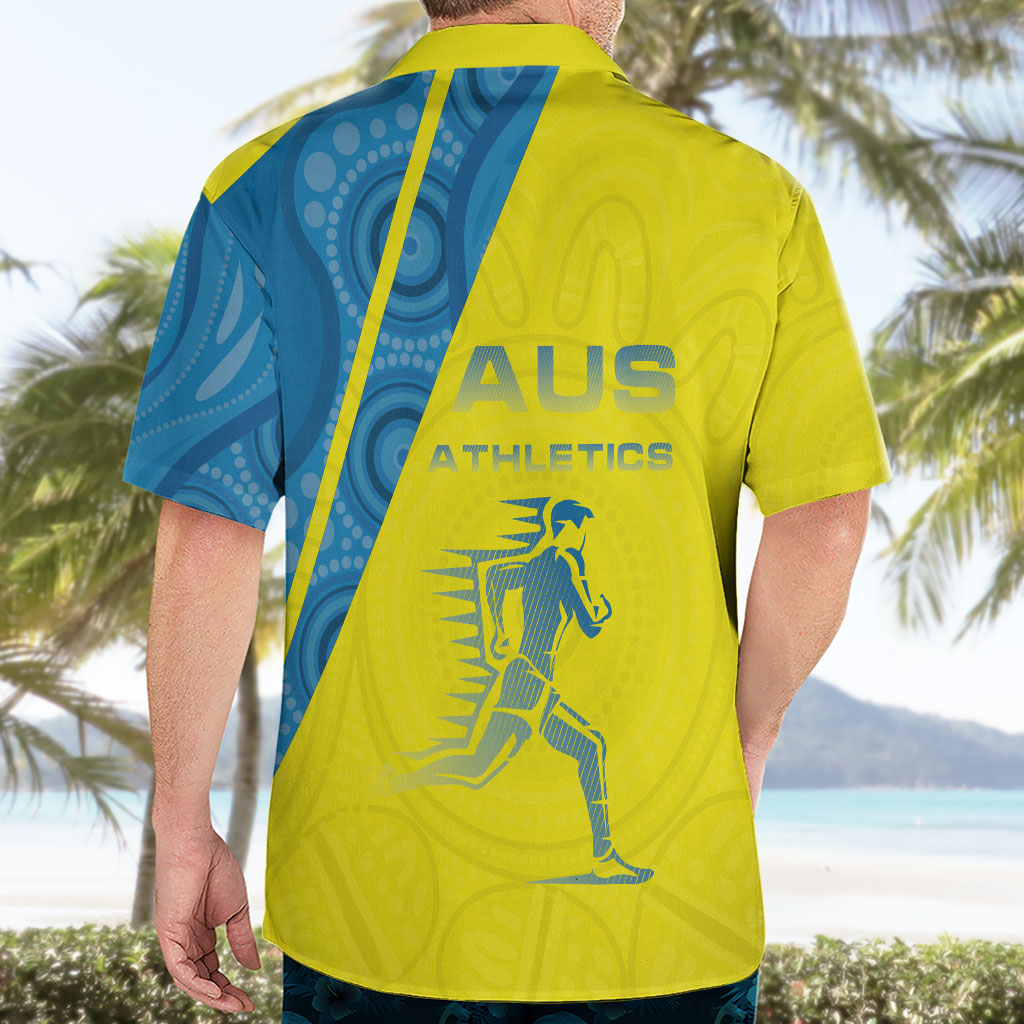 Australian Athletics Hawaiian Shirt Modern Indigenous Circle Pattern Sport Art