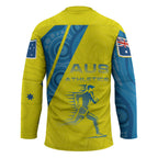 Australian Athletics Hockey Jersey Modern Indigenous Circle Pattern Sport Art