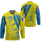 Australian Athletics Hockey Jersey Modern Indigenous Circle Pattern Sport Art