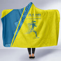Australian Athletics Hooded Blanket Modern Indigenous Circle Pattern Sport Art