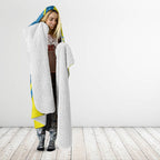 Australian Athletics Hooded Blanket Modern Indigenous Circle Pattern Sport Art