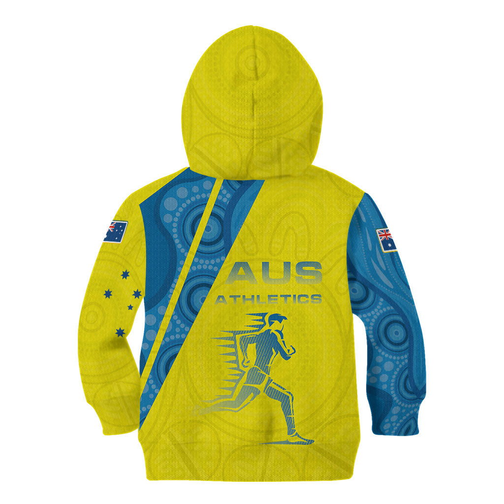 Australian Athletics Kid Hoodie Modern Indigenous Circle Pattern Sport Art
