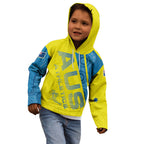 Australian Athletics Kid Hoodie Modern Indigenous Circle Pattern Sport Art