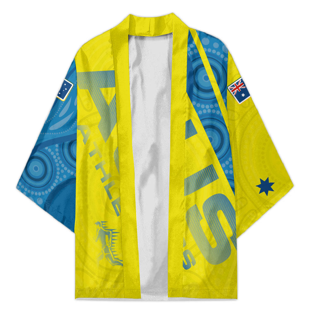 Australian Athletics Kimono Modern Indigenous Circle Pattern Sport Art