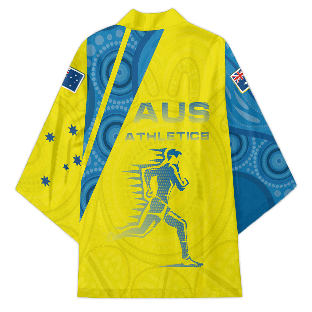 Australian Athletics Kimono Modern Indigenous Circle Pattern Sport Art