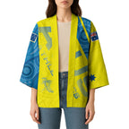 Australian Athletics Kimono Modern Indigenous Circle Pattern Sport Art