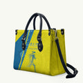 Australian Athletics Leather Bag Modern Indigenous Circle Pattern Sport Art