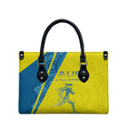 Australian Athletics Leather Bag Modern Indigenous Circle Pattern Sport Art