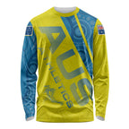 Australian Athletics Long Sleeve Shirt Modern Indigenous Circle Pattern Sport Art