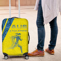Australian Athletics Luggage Cover Modern Indigenous Circle Pattern Sport Art