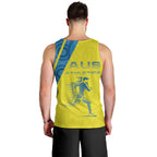 Australian Athletics Men Tank Top Modern Indigenous Circle Pattern Sport Art