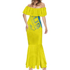 Australian Athletics Mermaid Dress Modern Indigenous Circle Pattern Sport Art