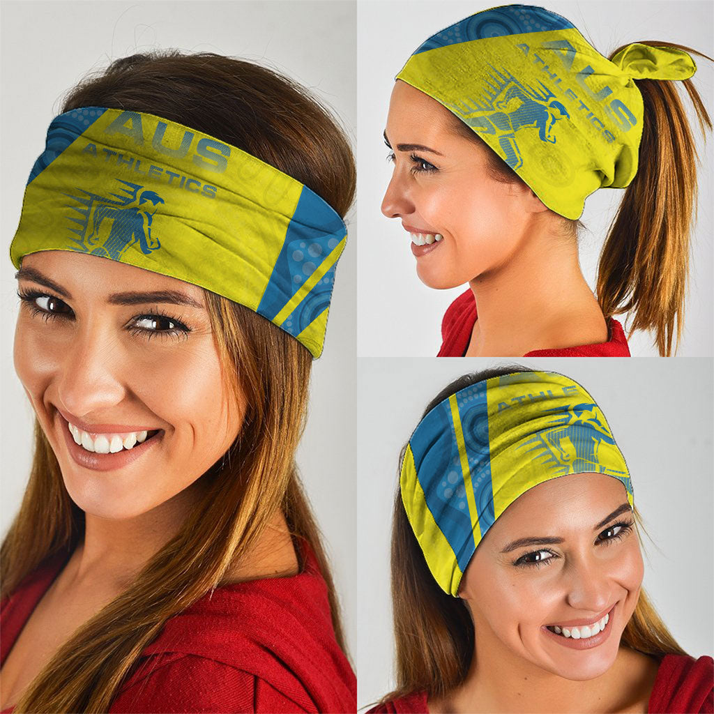 Australian Athletics Neck Gaiter Modern Indigenous Circle Pattern Sport Art