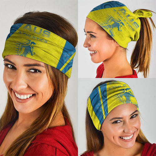Australian Athletics Neck Gaiter Modern Indigenous Circle Pattern Sport Art