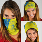 Australian Athletics Neck Gaiter Modern Indigenous Circle Pattern Sport Art