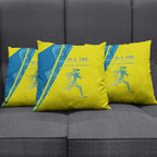 Australian Athletics Pillow Cover Modern Indigenous Circle Pattern Sport Art