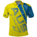 Australian Athletics Polo Shirt Modern Indigenous Circle Pattern Sport Art