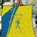 Australian Athletics Quilt Modern Indigenous Circle Pattern Sport Art