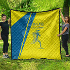 Australian Athletics Quilt Modern Indigenous Circle Pattern Sport Art