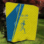 Australian Athletics Quilt Modern Indigenous Circle Pattern Sport Art