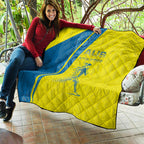 Australian Athletics Quilt Modern Indigenous Circle Pattern Sport Art